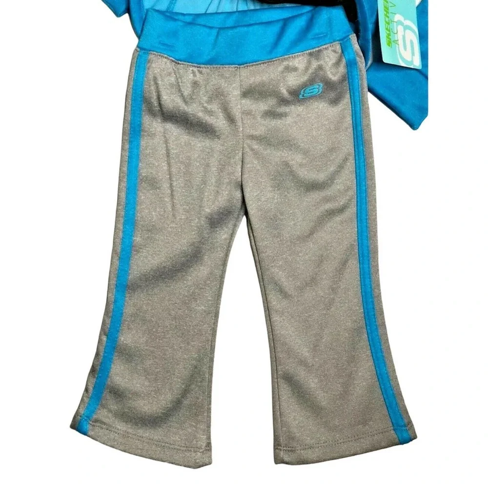 NEW Skechers Baby Girls 3 Piece Hooded Jacket Pants Shirt Active Wear Outfit 18M